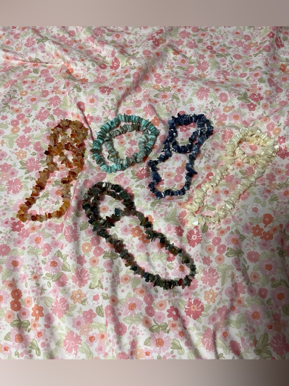 Bracelet Set in Turquoise, Navy, Cream, Amber, Olive